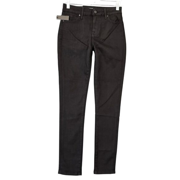 DSTLD Black Skinny Jeans Stretch Grunge Rips Distressed Denim Womens 28 Classic - Picture 1 of 13